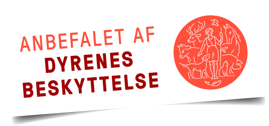 Logo for mærket Anbefalet af Dyrenes Beskyttelse